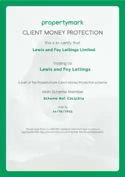 Property Mark - Client Money Protection - Certificate