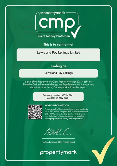 PropertyMark - Client Money Protection Certificate